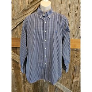 Ralph lauren Blake long sleeve button up shirt size XL Blue check